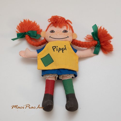 HARISNYÁS PIPPI (Pippi Langstrumpf) plüss mesehős főszereplő figura ritkaság! 