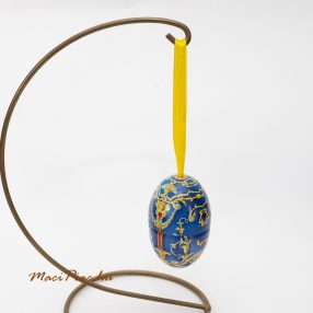   Akasztható tojás alakú szétválasztható mintás tojás fém doboz Német!