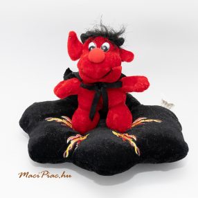 Plüss ördög tüzön (akasztható)