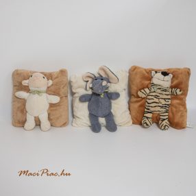   Mini állatfigurás puha párnák 3 db egyben(tigris, bari, elefánt)
