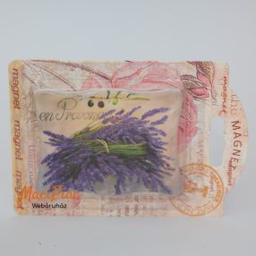   Levendula mintás vintage hatású kerámia anyagú hűtőmágnes