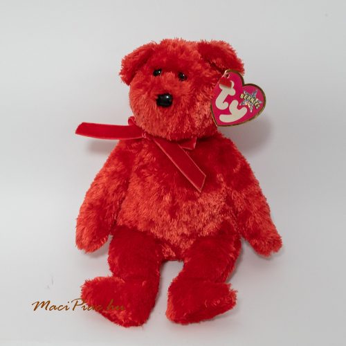  Ty plüss piros színű  maci 2001 Ty Beanie Baby "Sizzle" Retired Red Teddy Bear BB12