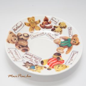   Vintage lapos tányér maci mintás My Favorite Teddies by Roy Kirkham Angol Ritkaság!