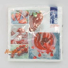   Szamóca lekvár mintás szalvéta (kicsi) 20 db-os Új! Német!