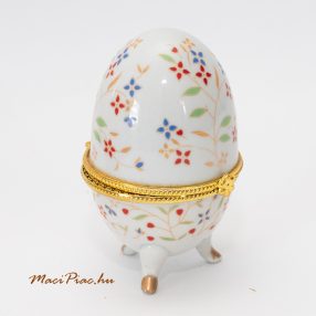   Fabergé felnyitható tetejű porcelán tojás Német, Kézi festésű, hibátlan! Ritka mintával!
