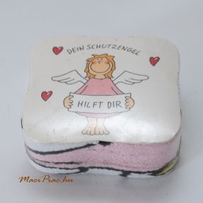 Pamut mini mágikus törölköző 30x30 cm Angyal mintás