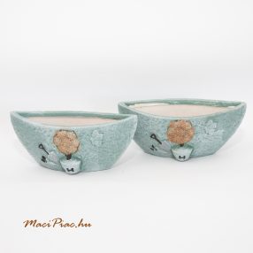 Csónak alakú kerámia mini kaspók 2 db 