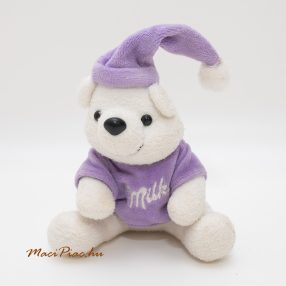 Frottír anyagú Milka jegesmedve sapkában Ritka!