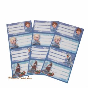   Füzetcímke bontatlan Disney FROZEN Jégvarázs 12 etikett/csomag Lizzy Card
