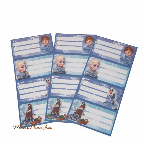 Füzetcímke bontatlan Disney FROZEN Jégvarázs 12 etikett/csomag Lizzy Card