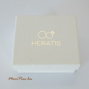   Négyzet alakú papír anyagú kicsi díszdoboz HERATIS 2 db gyűrűnek
