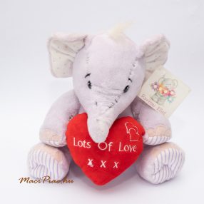   Plüss elefánt szívvel LOTS of Love felírattal Rainbow Elliot RUSSKO