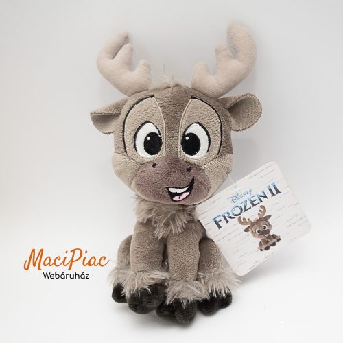 Plüss FROZEN II szarvas, rénszarvas Disney Jégvarázs védjegyes, hologrammos függő címkével