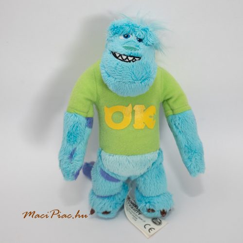 Plüss kék Disney Pixar Monsters UNIVERSITY  figura OK felíratos kék Szörny Egyetem Sulley pólóban SPIN MASTER