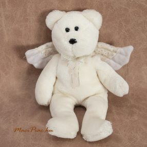  Plüss maci, mackó fehér, angyalszárnyakkal 2002-es TY Beanie Buddy - Herald the Angel Bear Ritkaság!