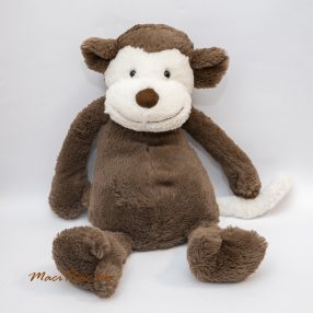   Élethű finom puha szőrmés majom, ölelnivaló, töltete ásvány kő zuzalék, mikrózható, melegíthető gyerekeknek