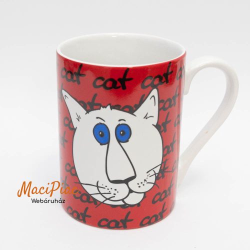 CAT macskás porcelán bögre teddi