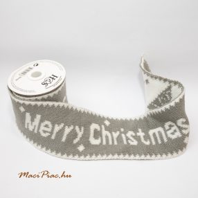   Kötött szalag karácsonyi dekoráció Marry Christmas felírattal, szabható, vágható Új!