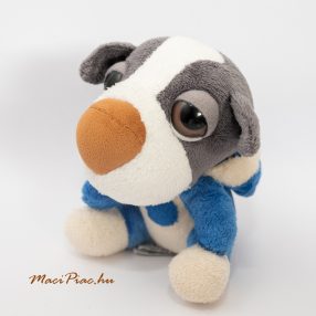   Plüss nagyszemű, kapucnis kék ruhás baby kutya EP Line The Dog Pug plush toy in outfit 13 cm 
