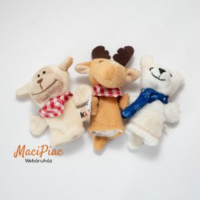 Kinder plüss ujjbábok 3 db bari, szarvas, jegesmedve