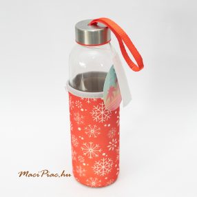   Kulacs, sport üveg  (szürke neoprén borításban, áttetsző üveg) 0,5 liter 