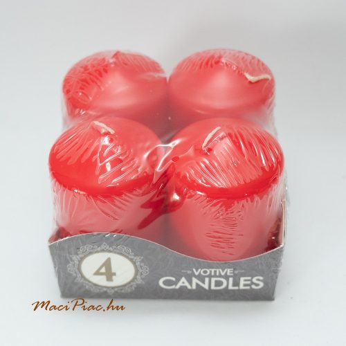 Piros színű adventi 4 db-os gyertya 7 cm CANDLES 