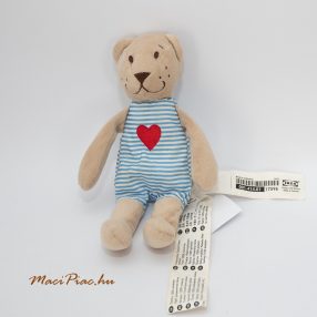   Ikea Fabler Björn piros szívecskés csíkos pizsama ruhás plüss maci