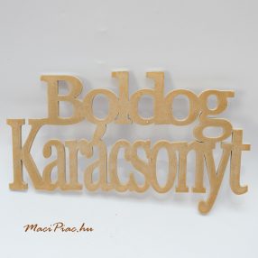   Boldog Karácsonyt felírat fa tábla karácsonyi dekoráció