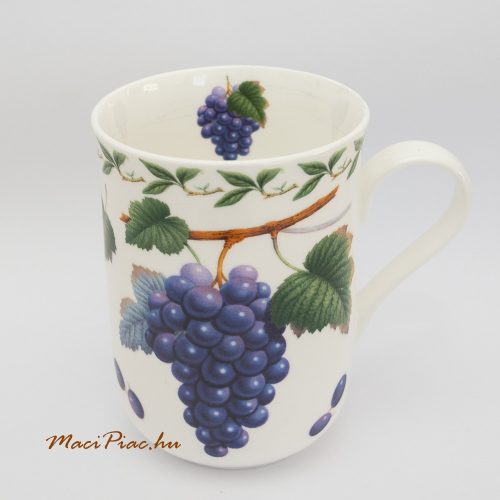 Gyümölcs SZŐLŐ mintás porcelán teás, kakós bögre Maxwell & Williams DESIGNER HOMEWARES Orchard Fruits