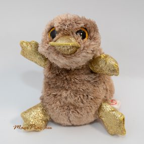   Plüss Ty Silk kacsacsőrű emlős (barna-arany, csillámos) csillogó szemű 2019 Perry figura Ritkaság!