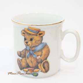   Vintage maci mintás gyerek kakós, teás bögre Jelzett ORIGINAL BOHEMIA Német ritkaság! 