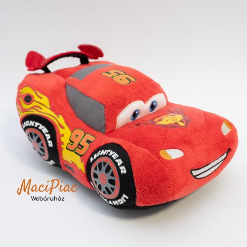 Plüss piros Disney Pixar Verdák Villám McQueen versenyautó