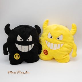   Fekete sárga ördög, ördögök kifordítható labdává alakítható plüssök 