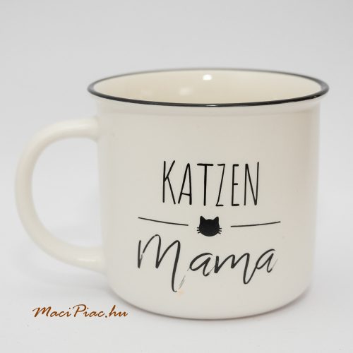 Becher Katzen-Mama, 300 ml mamás bögre HOME DESIGN Porcelán bögre állatbarátoknak