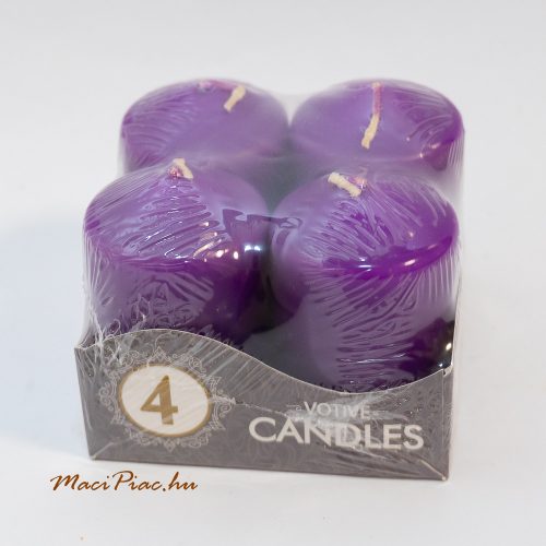 Sötétlila színű adventi 4 db-os gyertya 7 cm CANDLES 