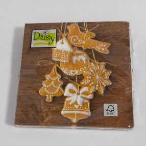 Daisy papírszalvéta Karácsonyi mézeskalács mintás