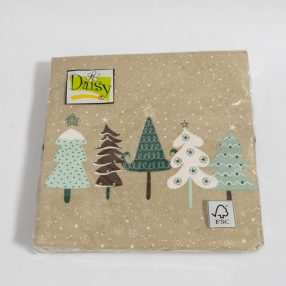 Daisy papírszalvéta Karácsonyi havas fenyőfa mintás