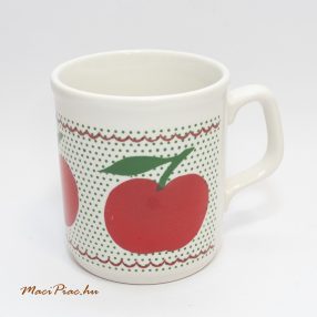   Vintage Eredeti Staffordshire alma mintás porcelán csésze, bögre Angol 1960 körüli Jelzett