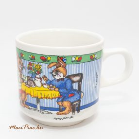   Vintage porcelán gyerek bögre nyuszi mintás Húsvéti hangulat Jelzett: GÖTZ