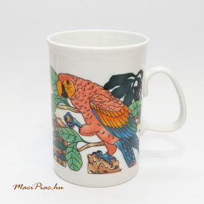  Papagáj mintás bögre Jelzett porcelán Echtes China Porzellan Super Qualitát 