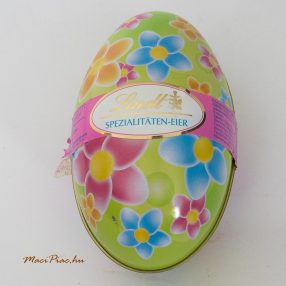   Tojás alakú Lindt húsvéti csokoládé levehető tetejű fém dísz