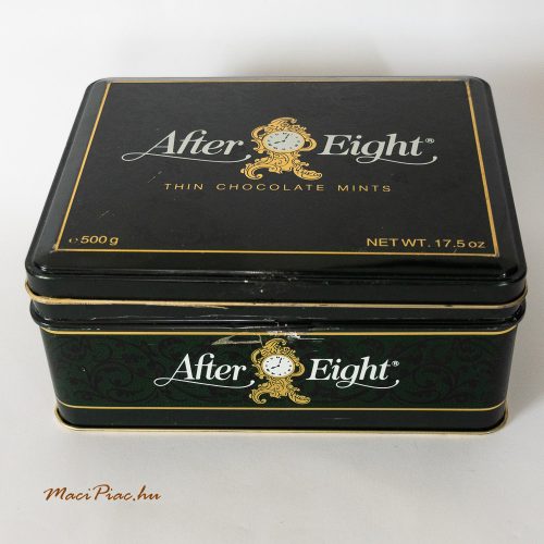 Szögletes levehető tetejű After Eight csokoládé fémdoboz