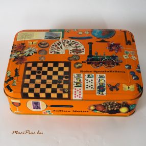   Szögletes levehető tetejű kekszkülönlegességek fémdoboz