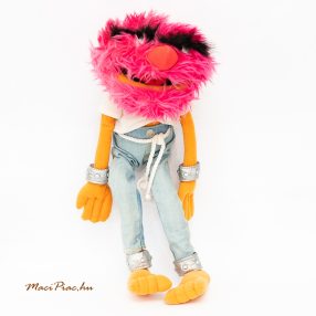   Használt 2000-es Jim Henson Sesame Street 123 rózsaszín farmer nadrágos plüss