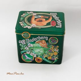   Használt szögletes levehető tetejű 1999-os Underberg fémdoboz