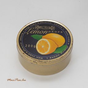   Használt kerek levehető tetejű 2013-as citromos mintás fémdoboz