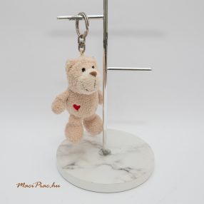 Plüss Nici Toys kulcstartó maci, medve szívvel díszítve