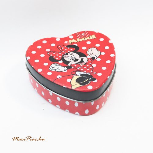 Szív alakú Disney Minnie fémdoboz