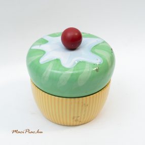   Confiserie Heidel sütémény alakú levehető tetejű süteményes fémdoboz