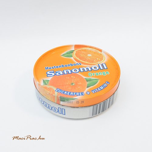 Hustenbonbons Sanomoll Orange fémdoboz